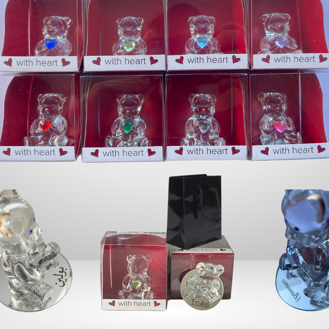 Ourson en Crystal à personnalisé (Prénom et date au choix )