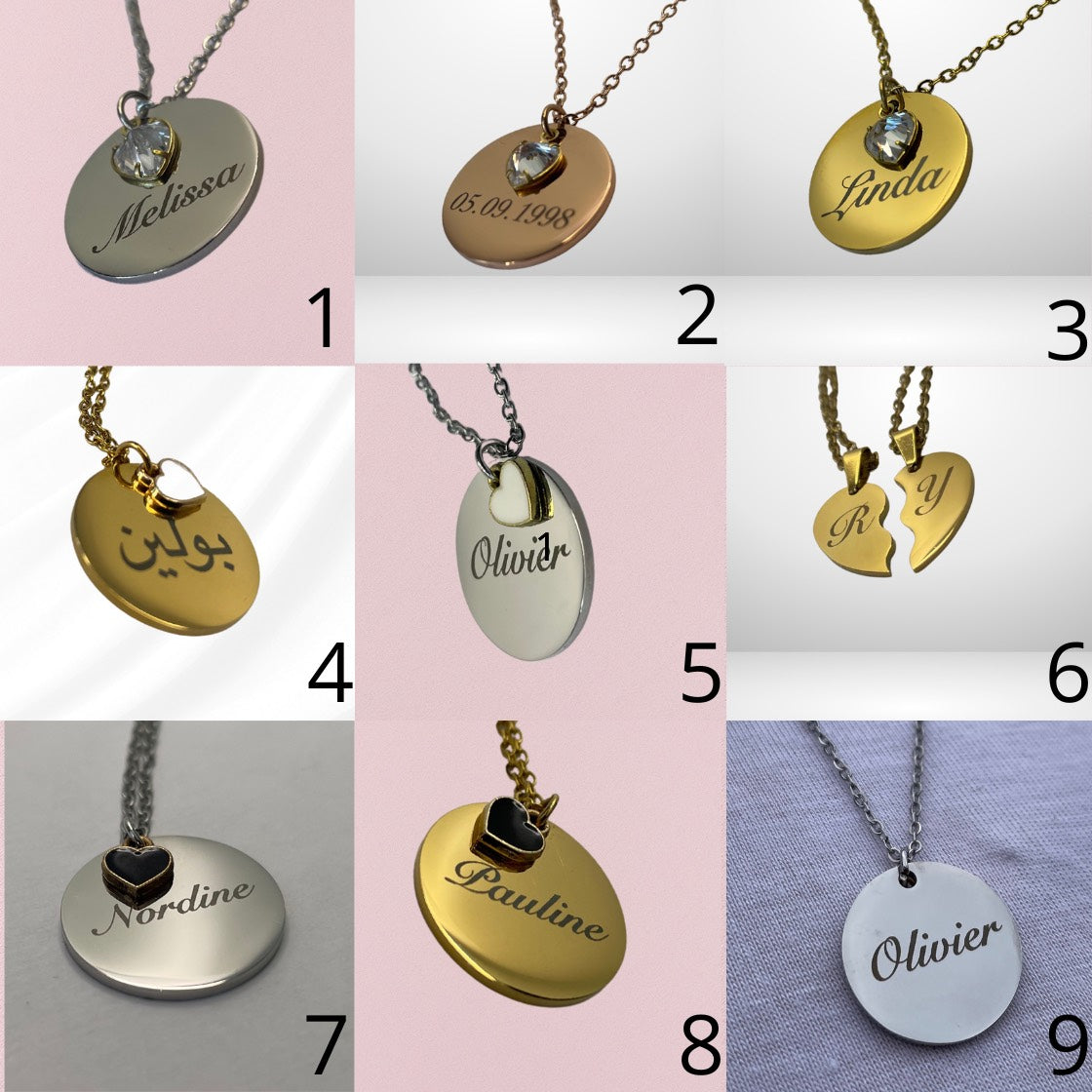 BOX Cadeau ( BOX medium) Collier Personnalisé + Ours en Crystal Personnalisé