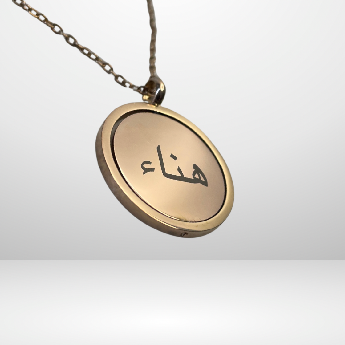 Collier Personnalisé Or finition en Acier Inoxydable Médaillon