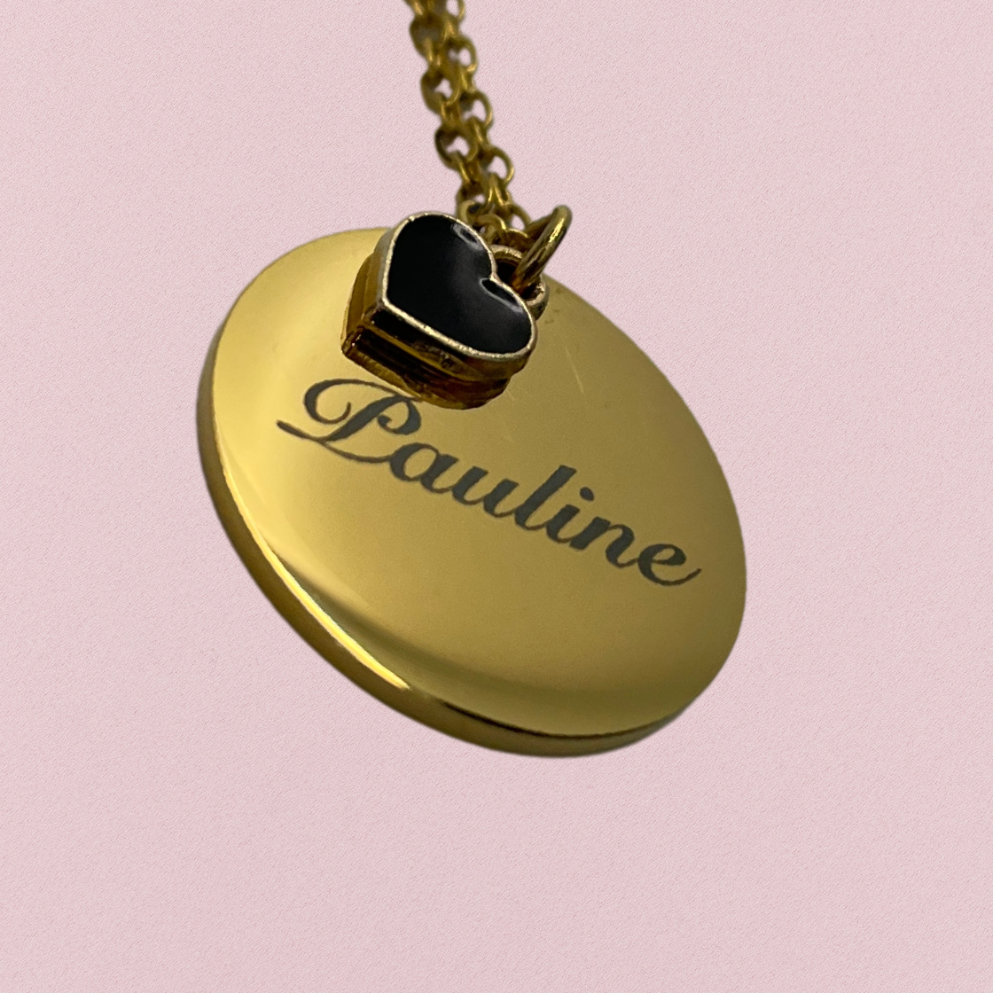 Collier personnalisé OR finition , En Acier Inoxydable